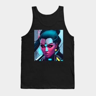 Cyberpunk Hotties (26) - Beautiful Sci fi Women Tank Top